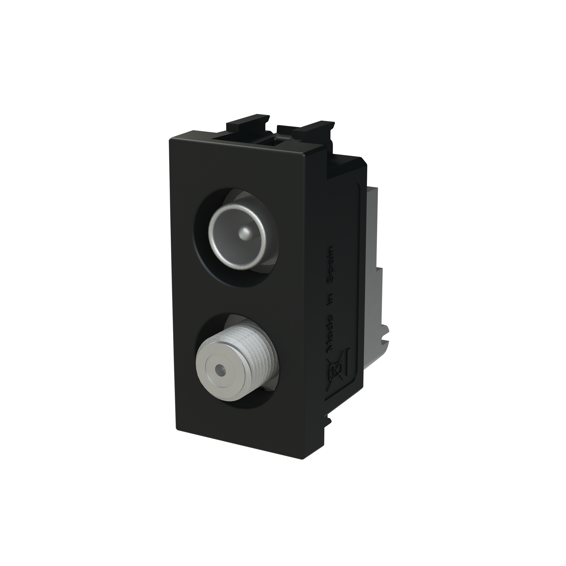 Insert/cover Sat 2 gang Black - Zenit S – Immagine 3 di 3