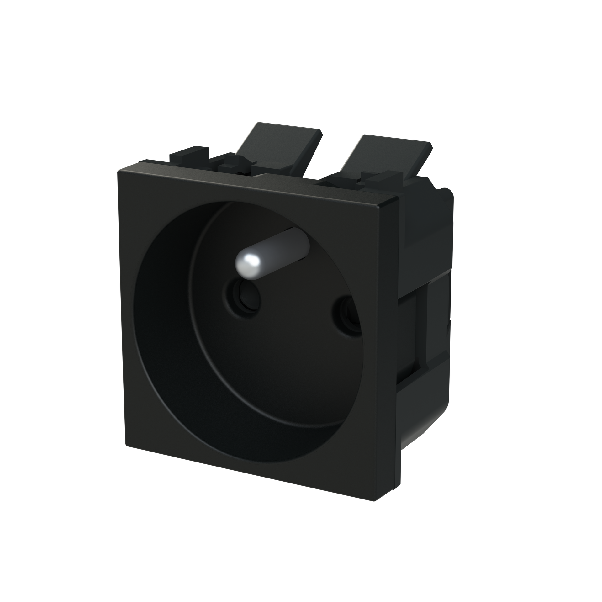Socket outlet FR Matt Black - Zenit