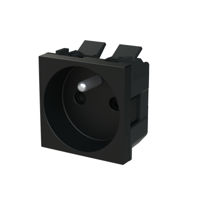 Socket outlet FR Matt Black - Zenit