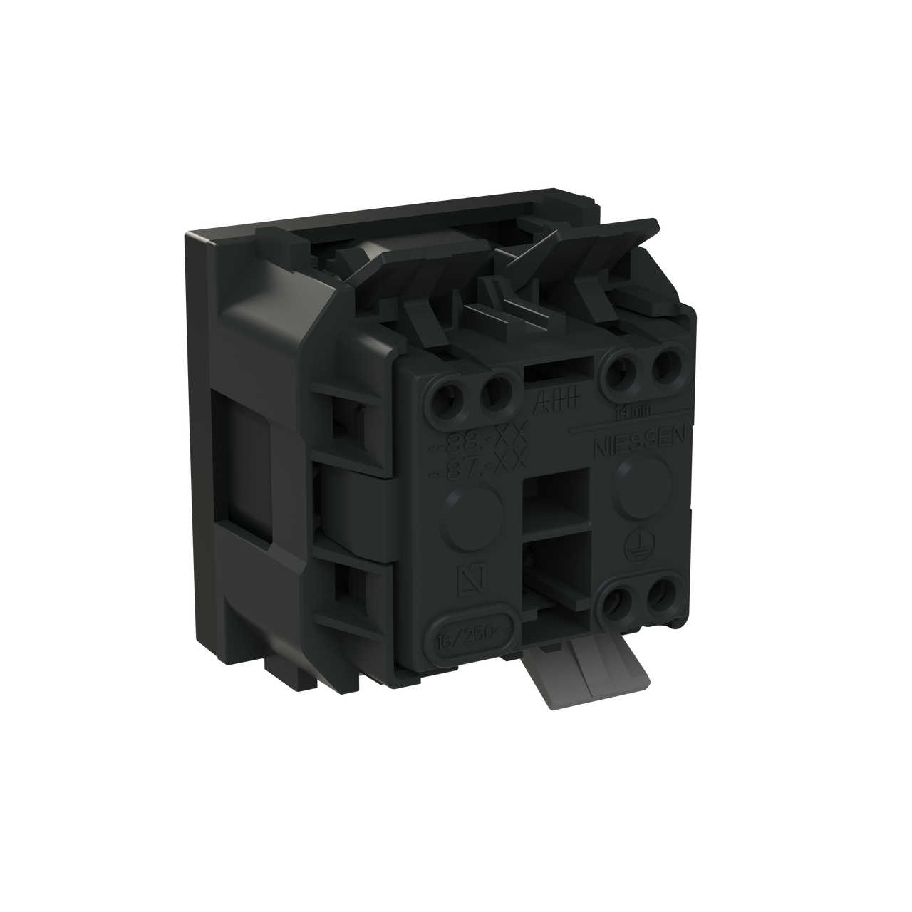 Socket outlet FR Matt Black - Zenit – Immagine 2 di 3