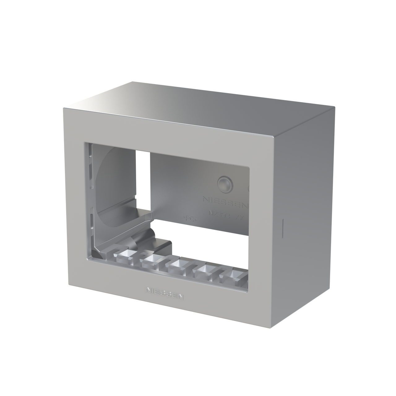 Box IP40 3-gang Silver - Zenit Waterproof – Immagine 3 di 3