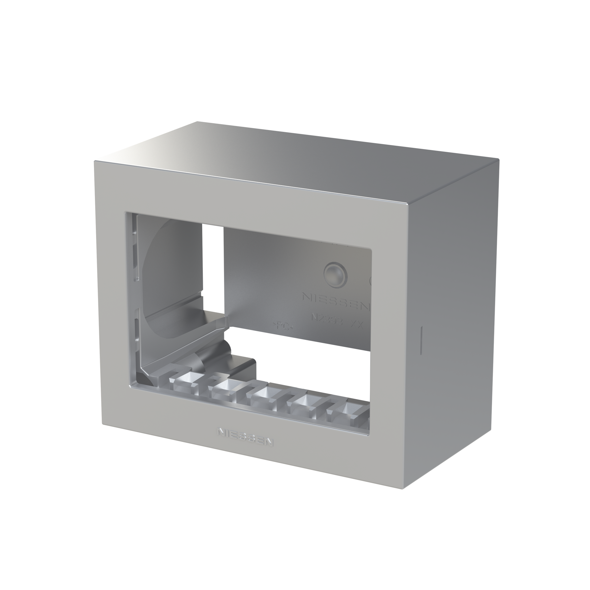 Box IP40 3-gang Silver - Zenit Waterproof – Immagine 3 di 3
