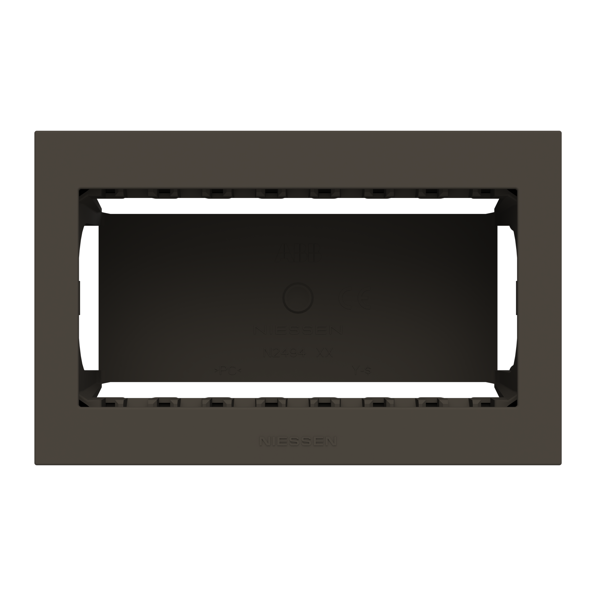 Box IP40 4-gang Anthracite - Zenit Waterproof – Immagine 2 di 3