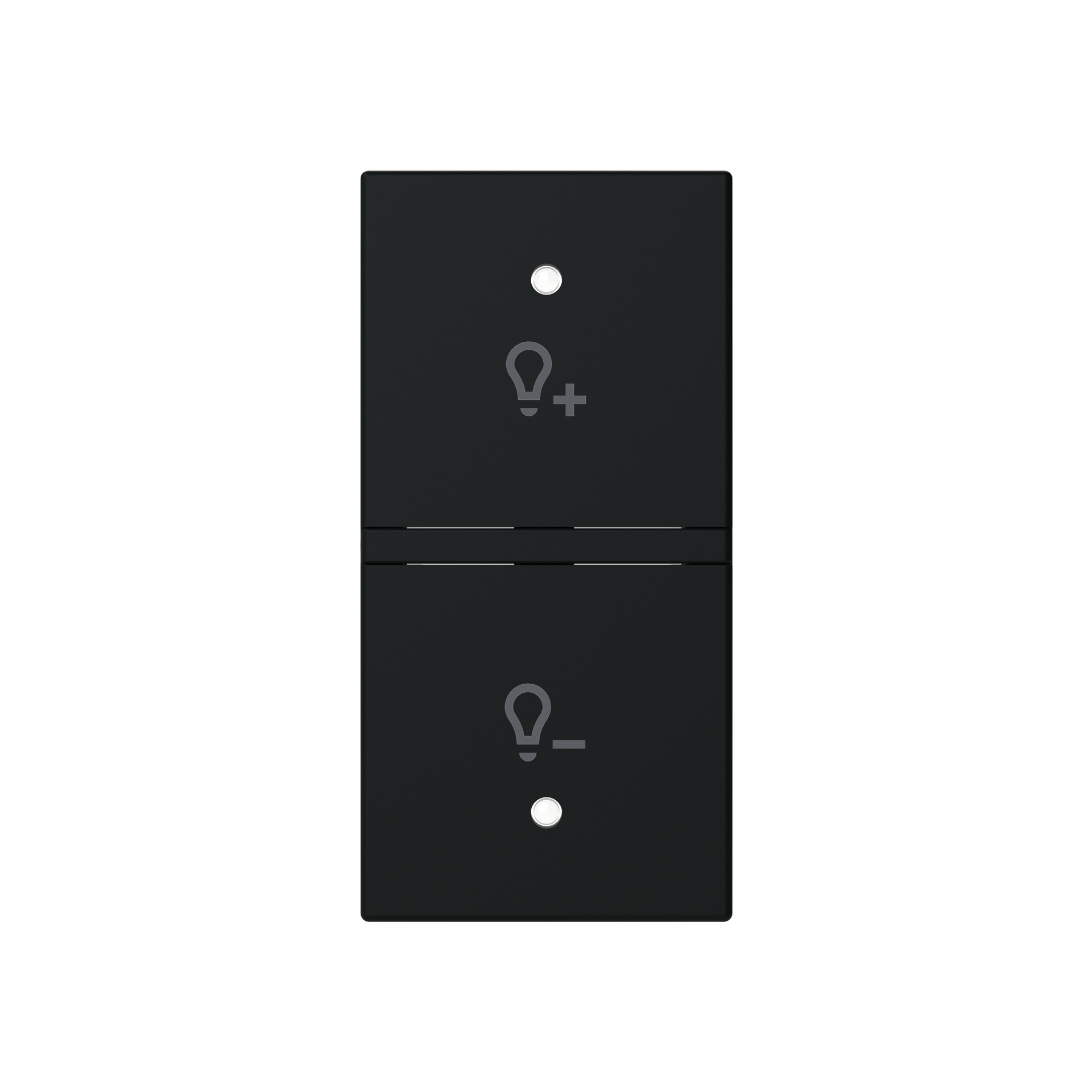 Rocker for Dimmer with Symbol "light" Matt Black - Zenit S