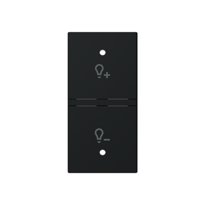 Rocker for Dimmer with Symbol "light" Matt Black - Zenit S