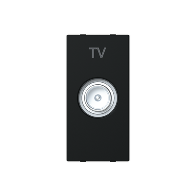 TV outlet Sat 1 gang Black - Zenit