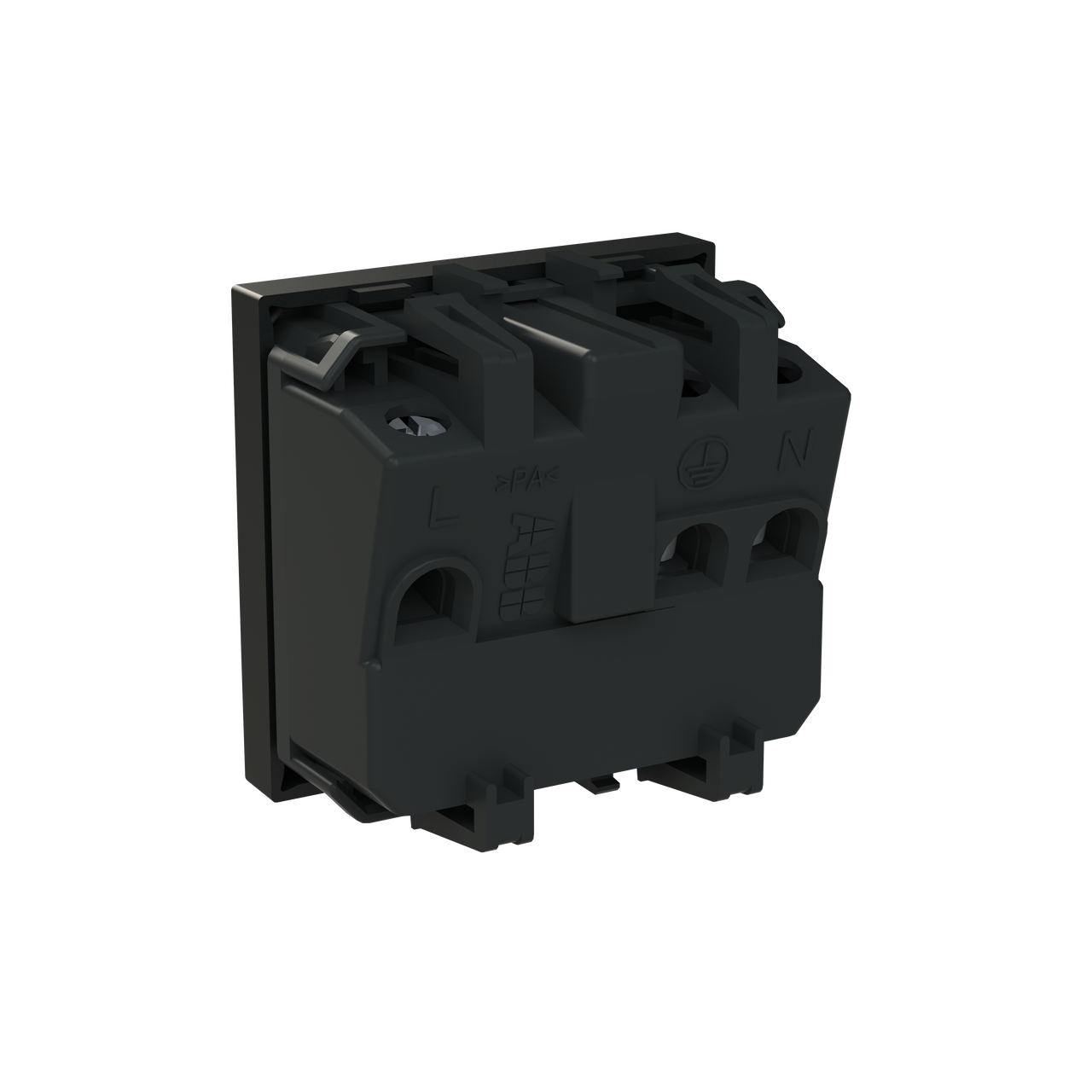 Socket outlet insert/cover Without imprint Black - Zenit S – Immagine 2 di 3