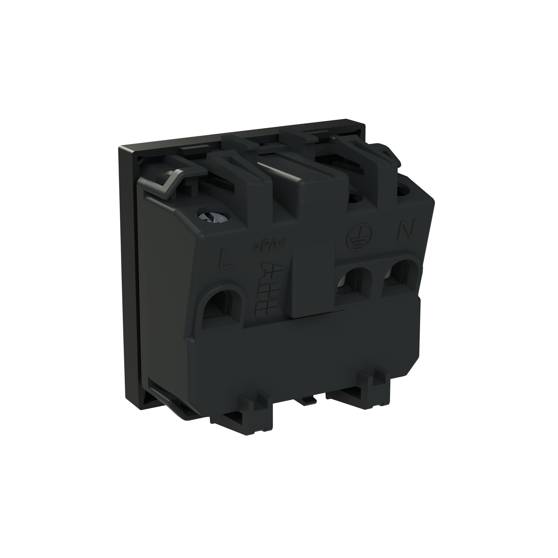 Socket outlet insert/cover Without imprint Black - Zenit S – Immagine 2 di 3