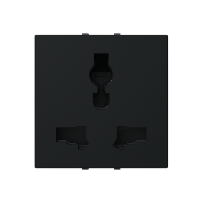 Socket outlet insert/cover Without imprint Black - Zenit S