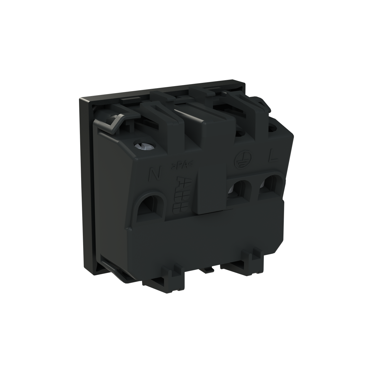 Socket outlet insert/cover Without imprint Black - Zenit S – Immagine 2 di 3
