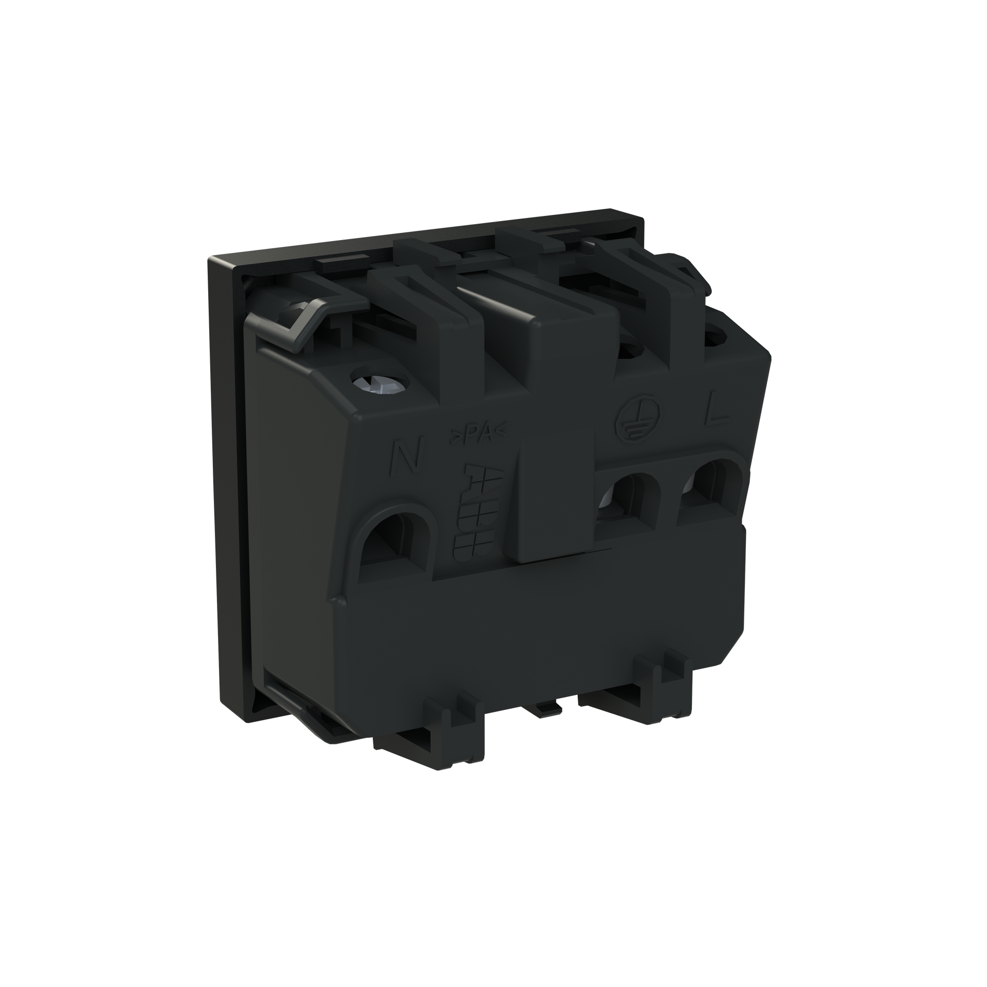 Socket outlet insert/cover Without imprint Black - Zenit S – Immagine 2 di 3