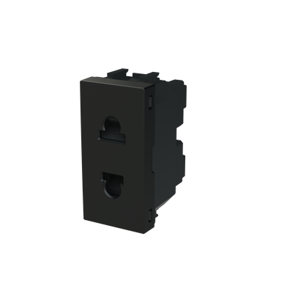 Socket outlet insert/cover Without imprint Black - Zenit S