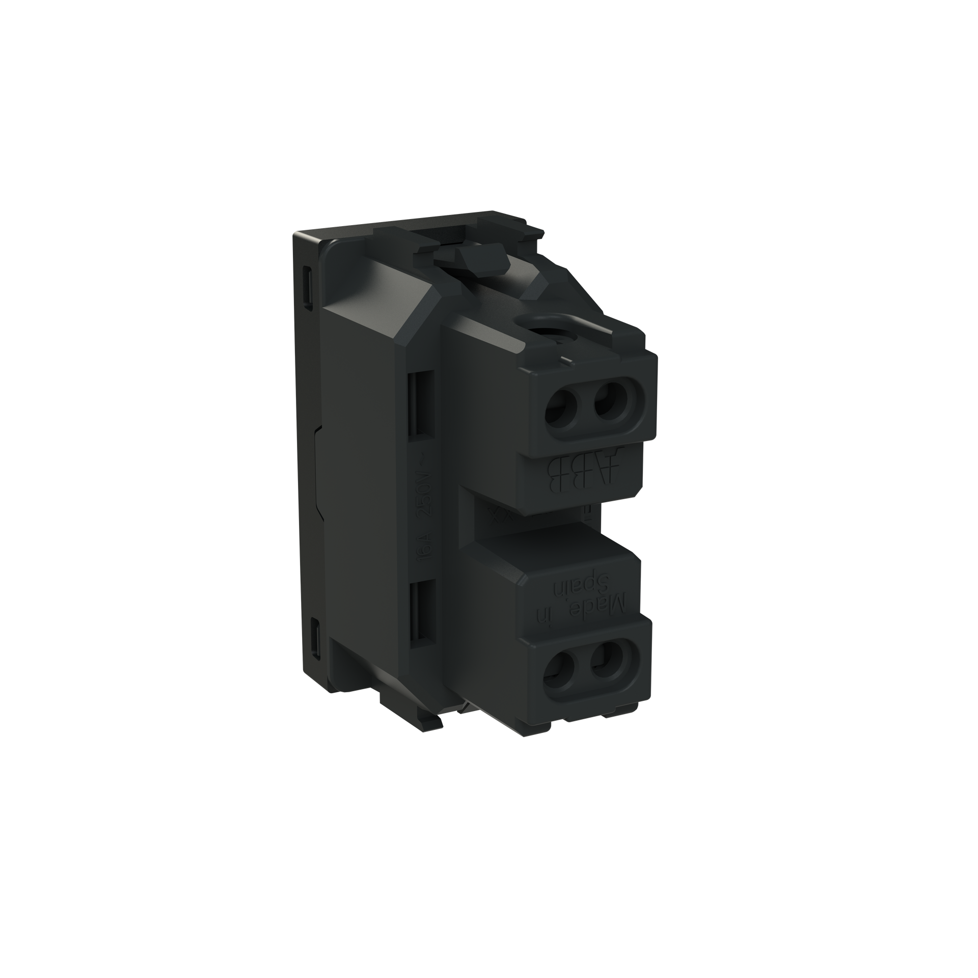 Socket outlet insert/cover Without imprint Black - Zenit S – Immagine 2 di 3