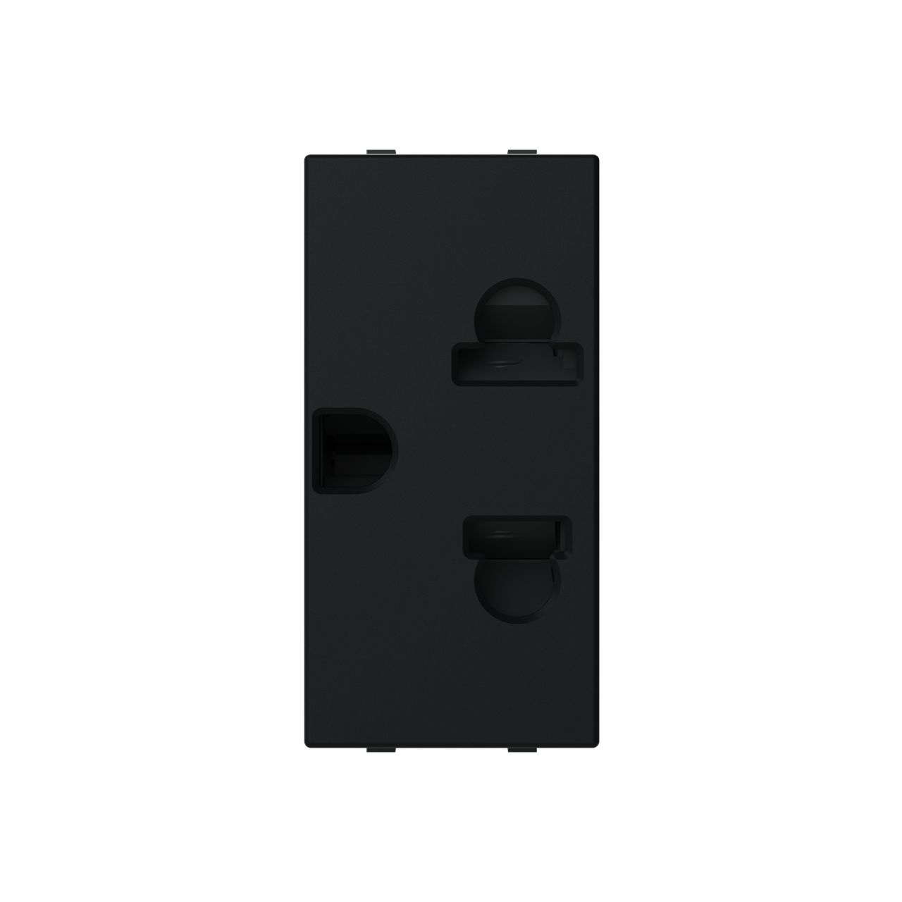 Socket outlet EU/US 2P+E Matt Black - Zenit