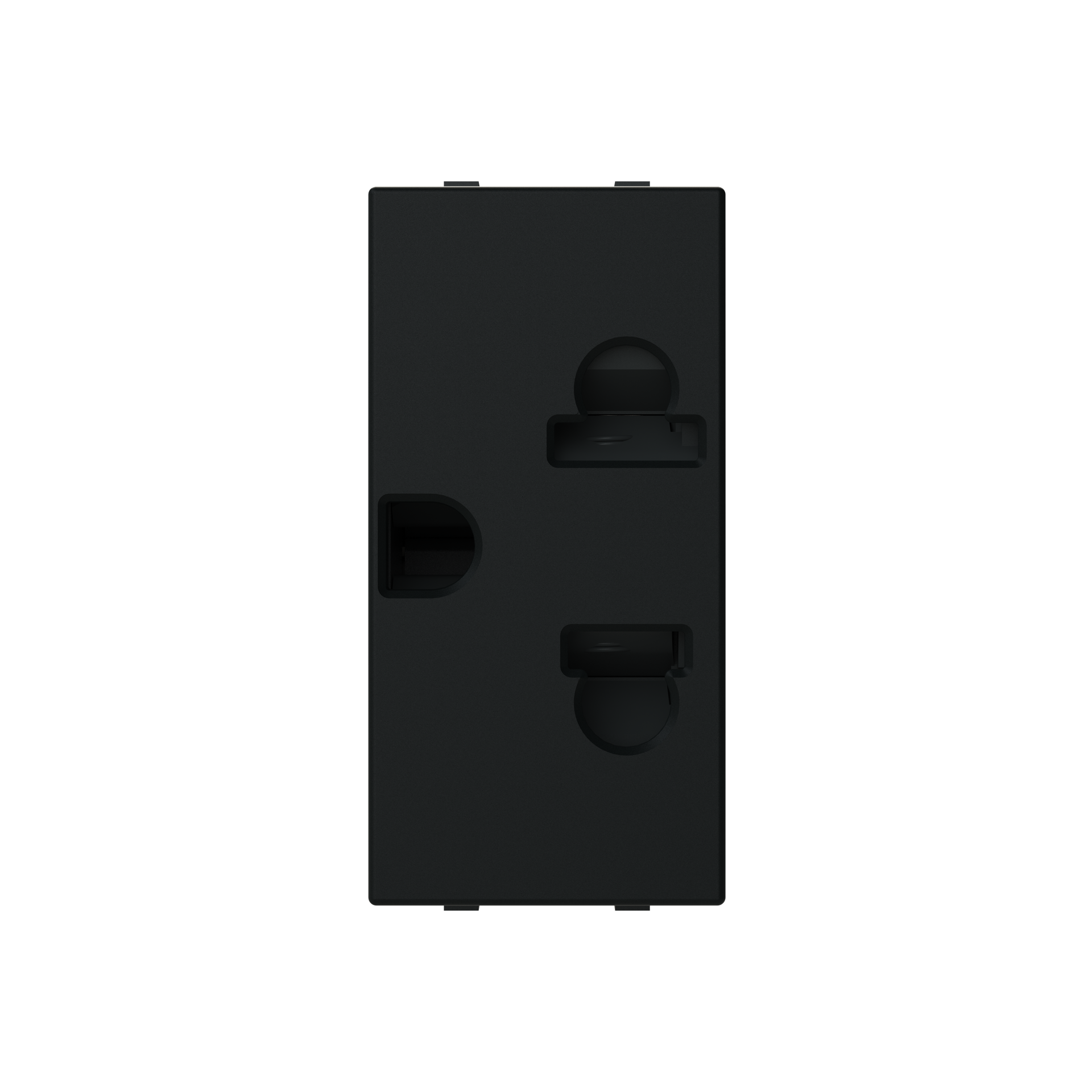 Socket outlet EU/US 2P+E Matt Black - Zenit