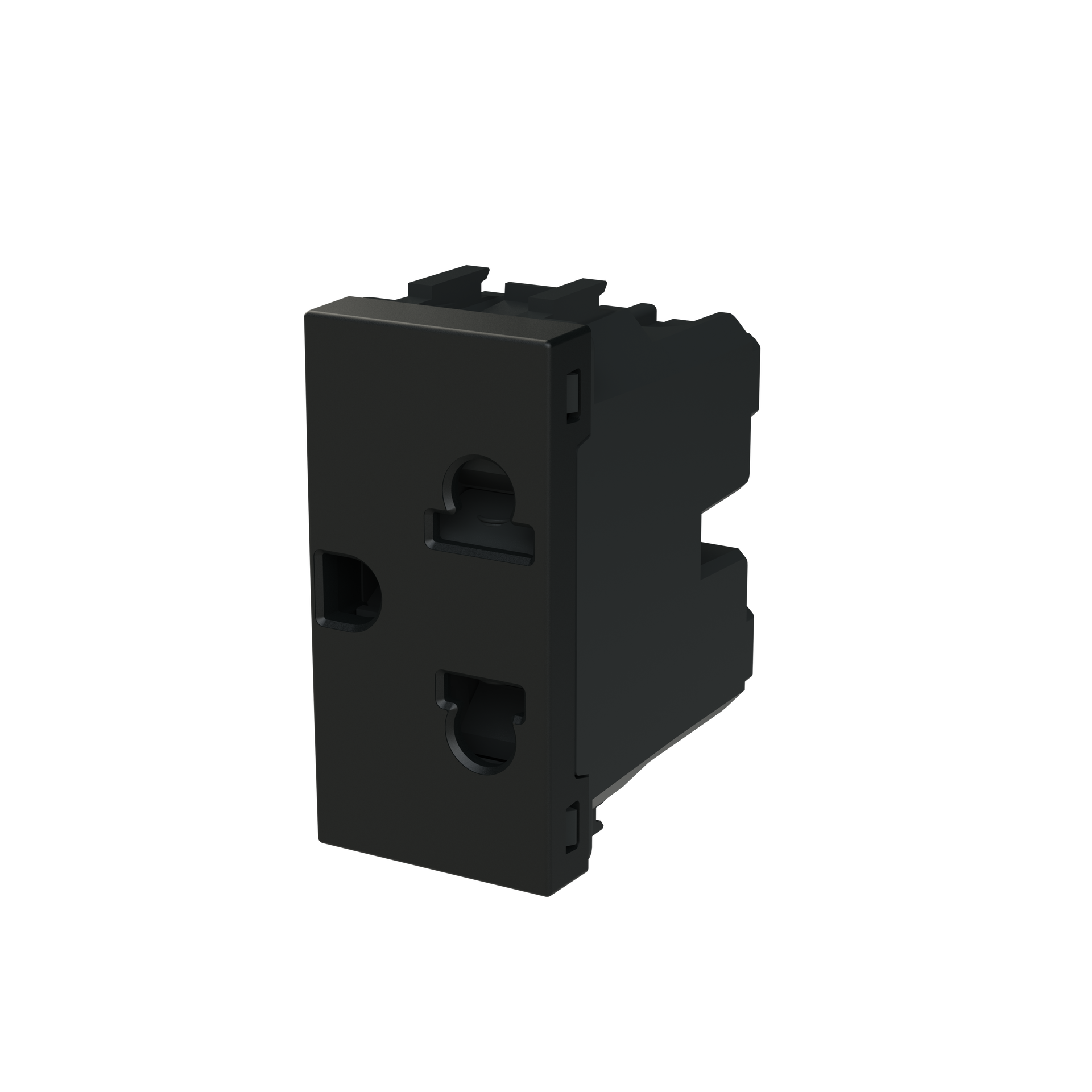 Socket outlet EU/US 2P+E Matt Black - Zenit – Immagine 3 di 3