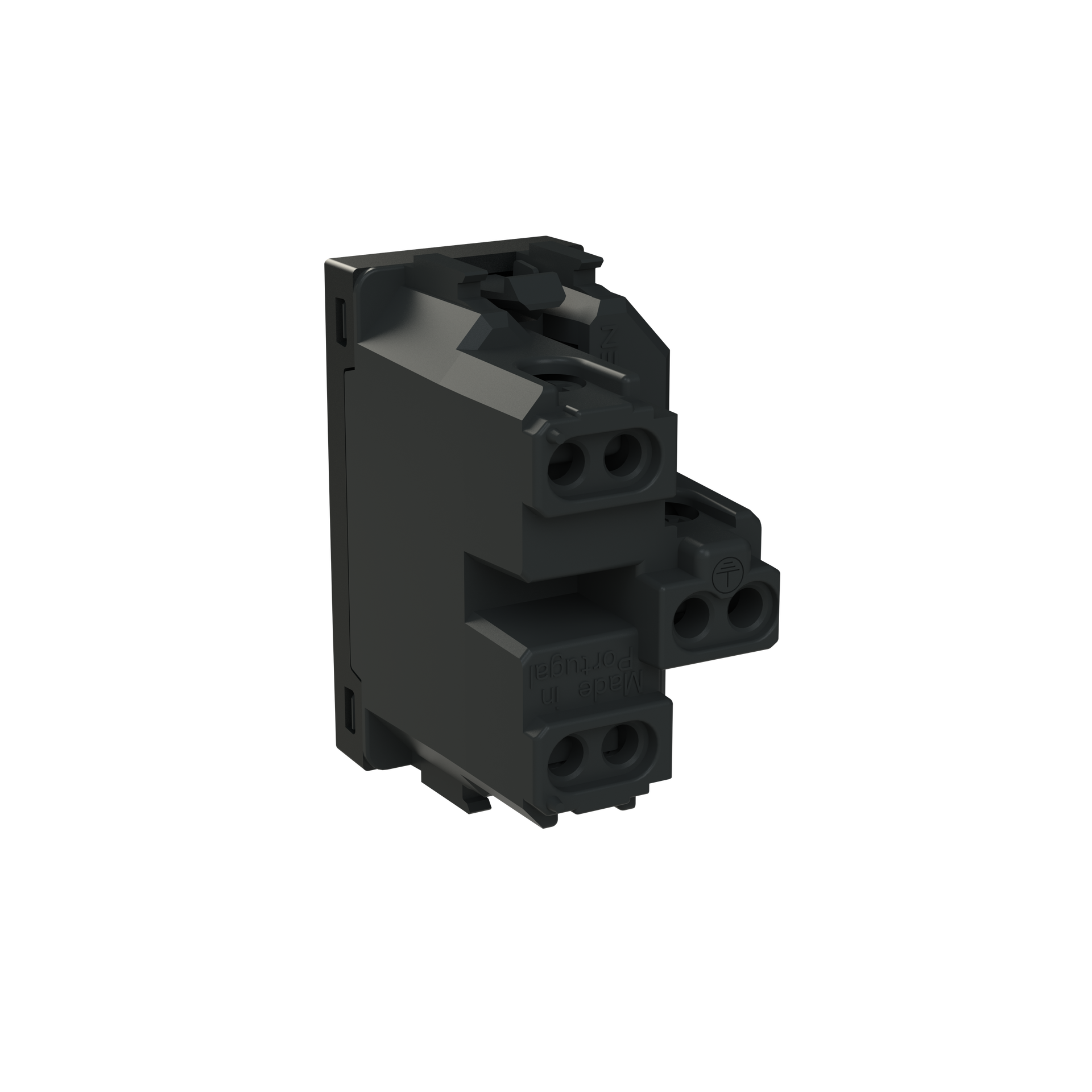 Socket outlet EU/US 2P+E Matt Black - Zenit – Immagine 2 di 3