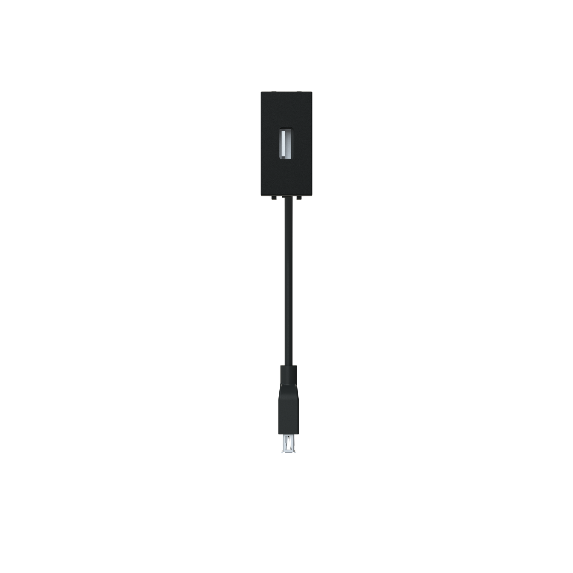 Insert/cover Usb 1 gang Black - Zenit S
