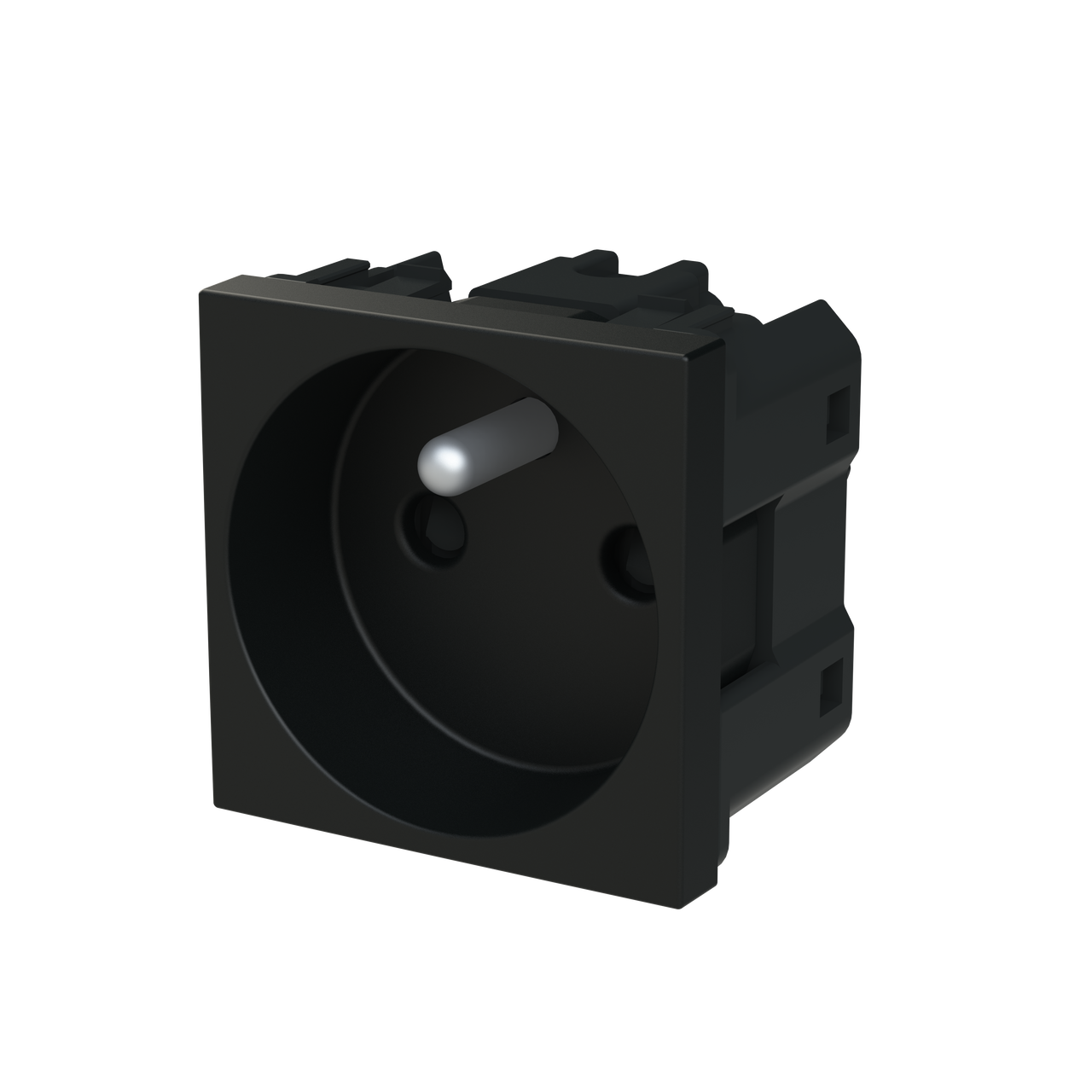 Socket outlet insert/cover Without imprint Black - Zenit S