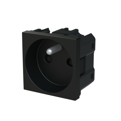 Socket outlet insert/cover Without imprint Black - Zenit S