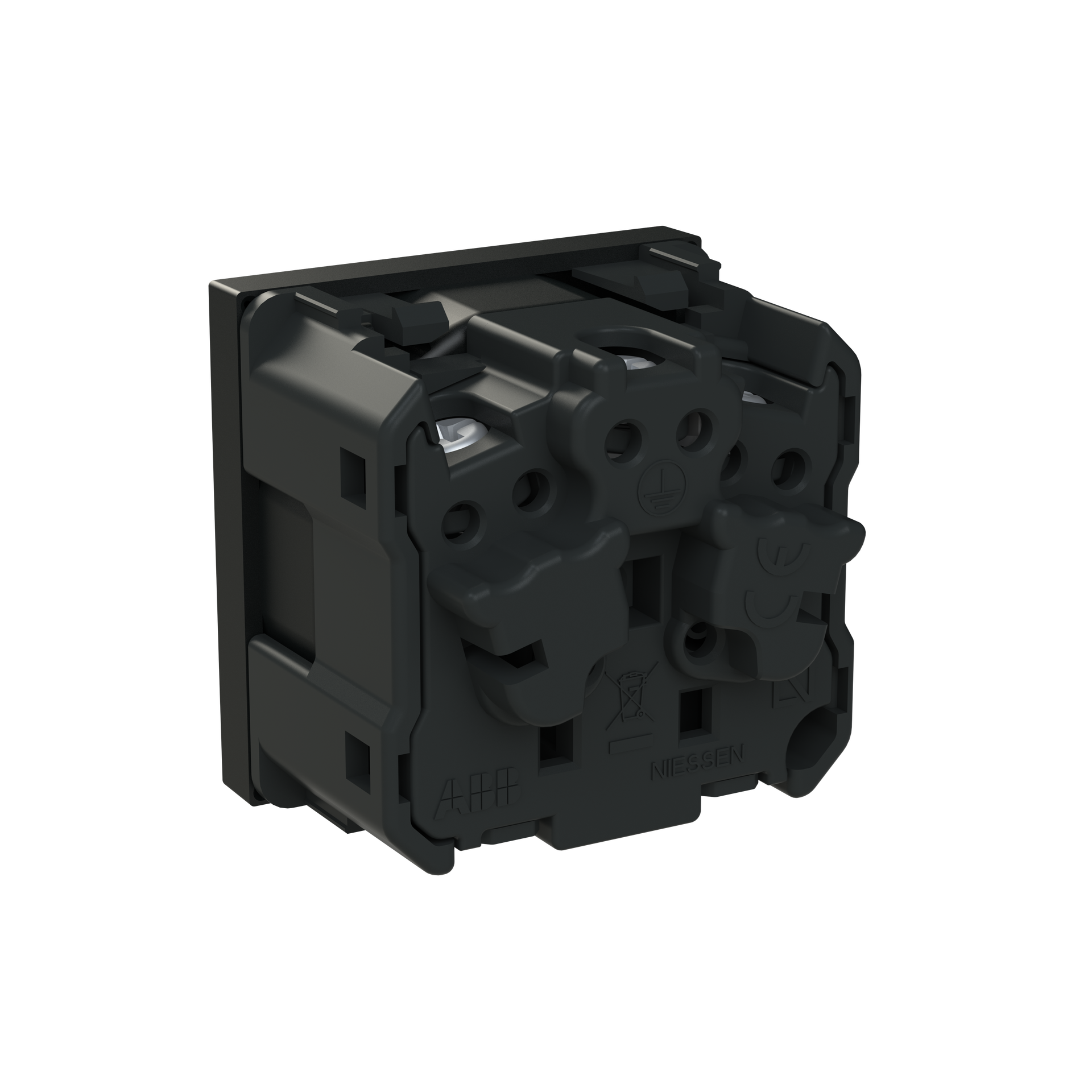 Socket outlet insert/cover Without imprint Black - Zenit S – Immagine 2 di 3