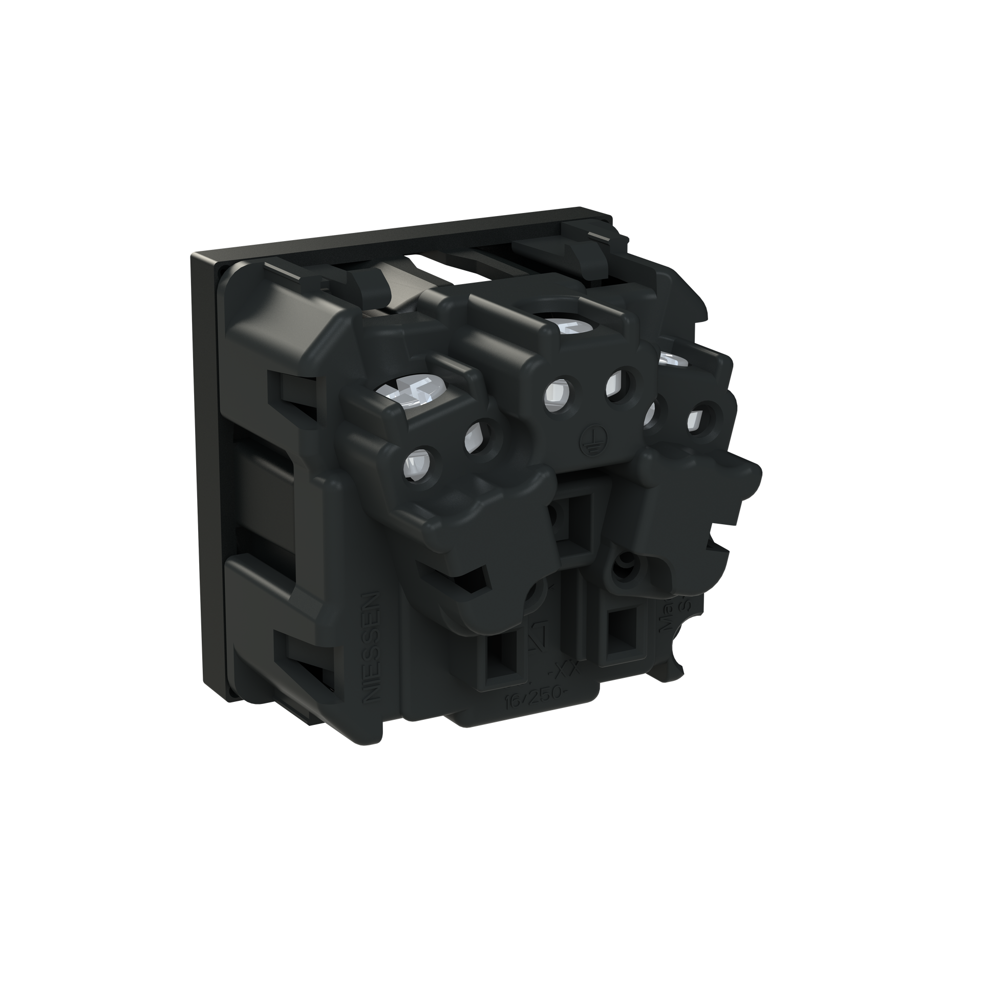 Socket outlet insert/cover Without imprint Black - Zenit S