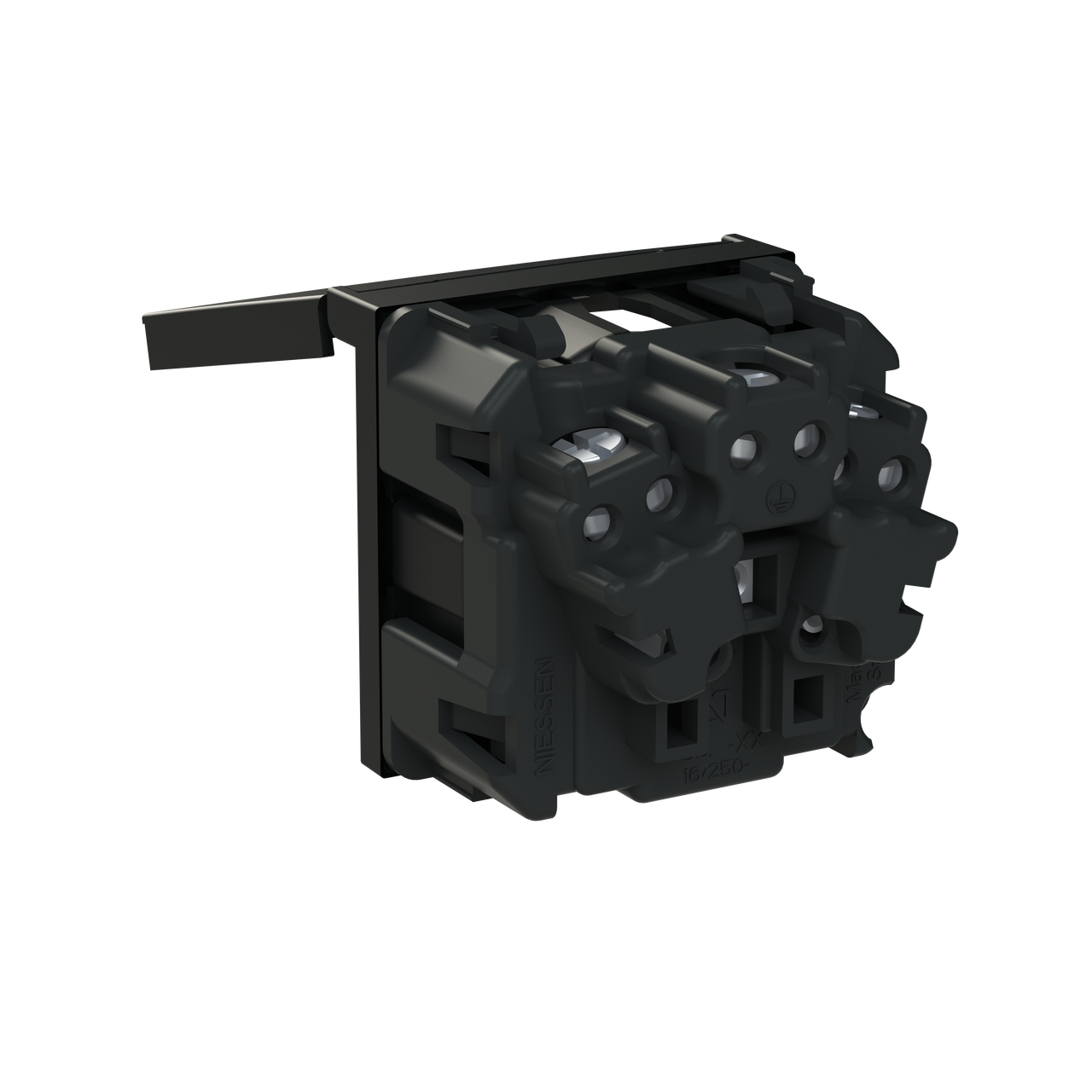 Socket outlet insert/cover Without imprint Black - Zenit S – Immagine 2 di 3