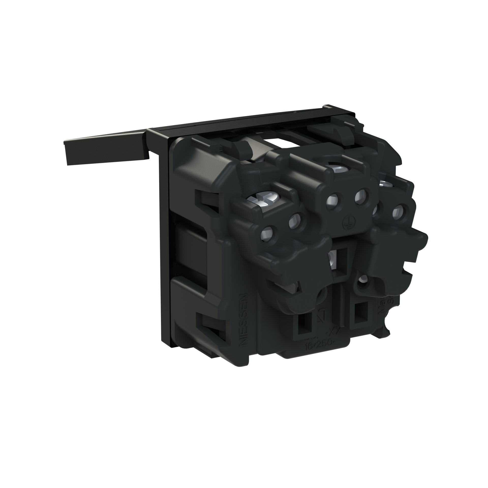 Socket outlet insert/cover Without imprint Black - Zenit S – Immagine 2 di 3