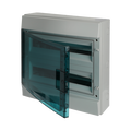 Parete IP65  MISTRAL65, Surface mounting, 36 modules, 2 row(s), IP65,  Door: Single, Plastic, Transparent, Dimensions: 435 mm x 430 mm x 155 mm