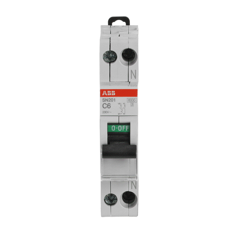SN201  - C6 -  6kA Curva C 6A - SN201 - 1P+N - 6 A - C - (230 V) 6 kA