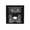 SCATOLA DA PARETE NERA 1X1 41381S-B, 1/1, Nero