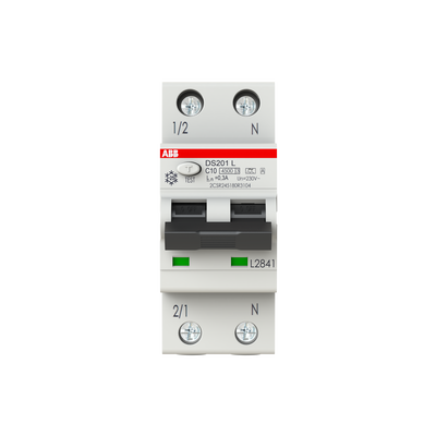 Interruttori magnetotermici differenziali DS201 DS201 L - 1P+N - 300 mA - 10 A - C - Type A