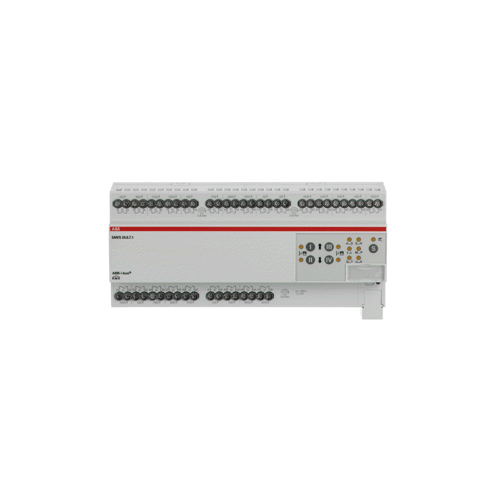 SAH/S24.6.7.1 Attuatore di commutazione/tapparelle, 24 canali, 6 A, MDRC