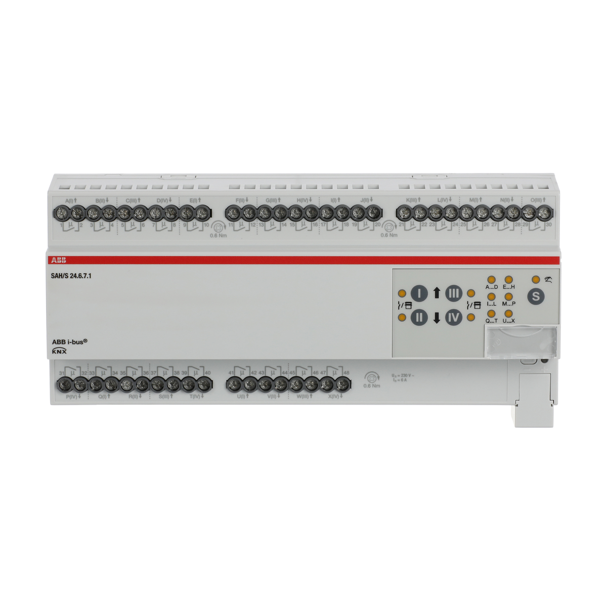 SAH/S24.6.7.1 Attuatore di commutazione/tapparelle, 24 canali, 6 A, MDRC – Immagine 2 di 4
