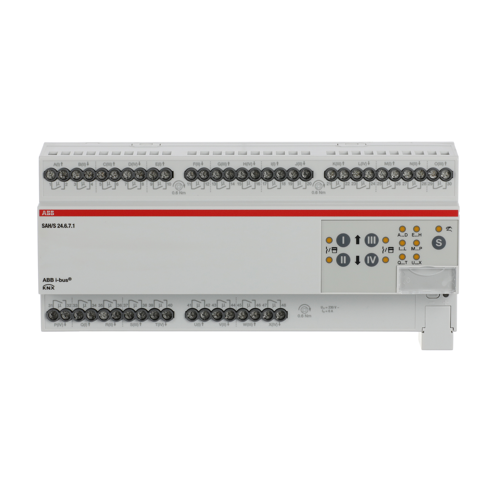 SAH/S24.6.7.1 Attuatore di commutazione/tapparelle, 24 canali, 6 A, MDRC – Immagine 2 di 4