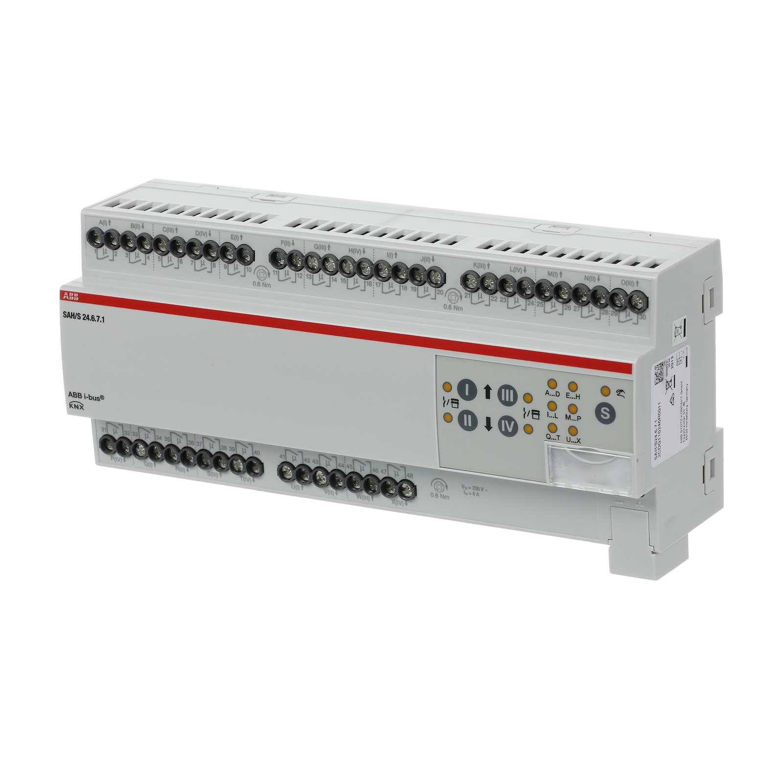 SAH/S24.6.7.1 Attuatore di commutazione/tapparelle, 24 canali, 6 A, MDRC – Immagine 4 di 4