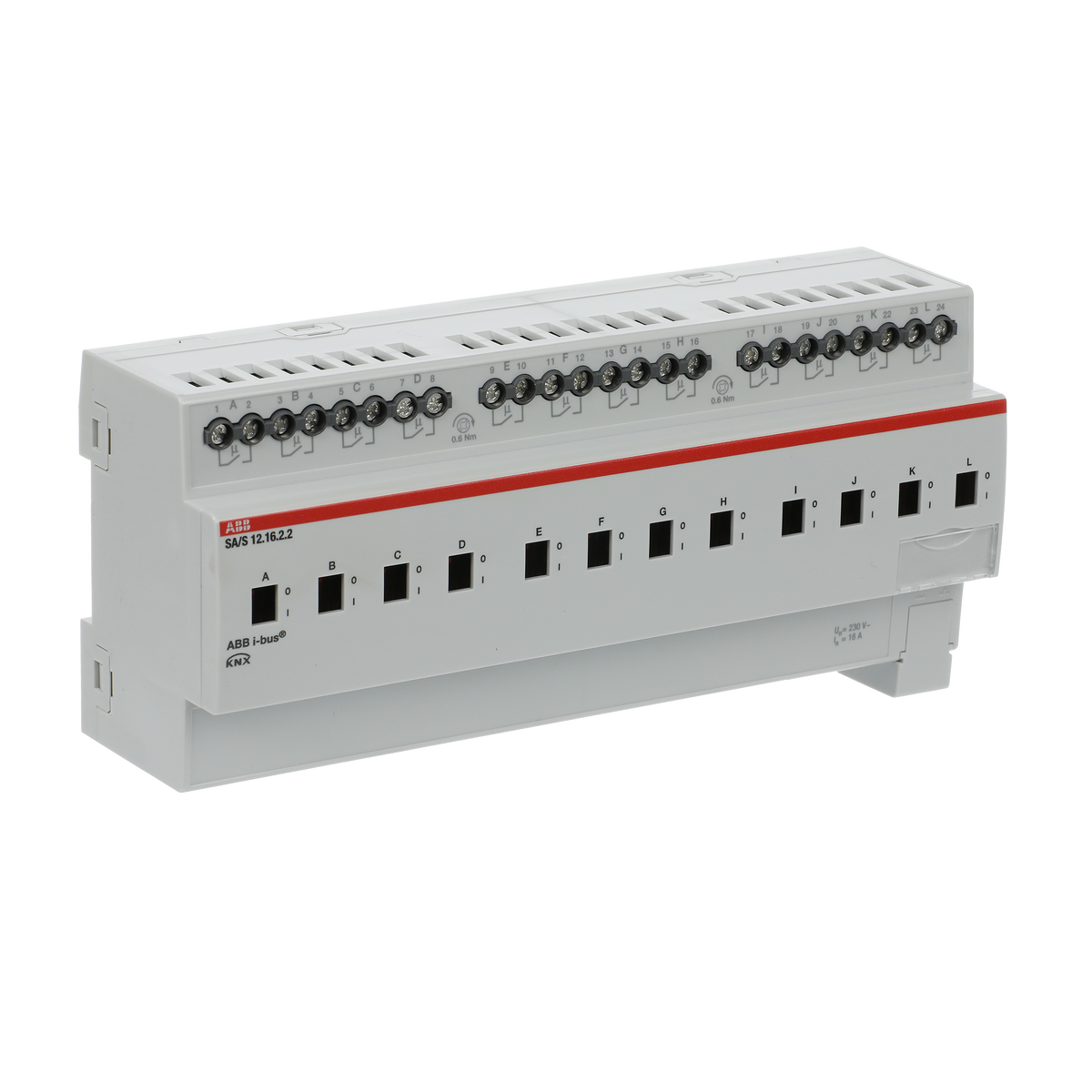 SA/S12.16.2.2 Attuatore di commutazione, 12 canali, 16 A, MDRC – Immagine 2 di 3