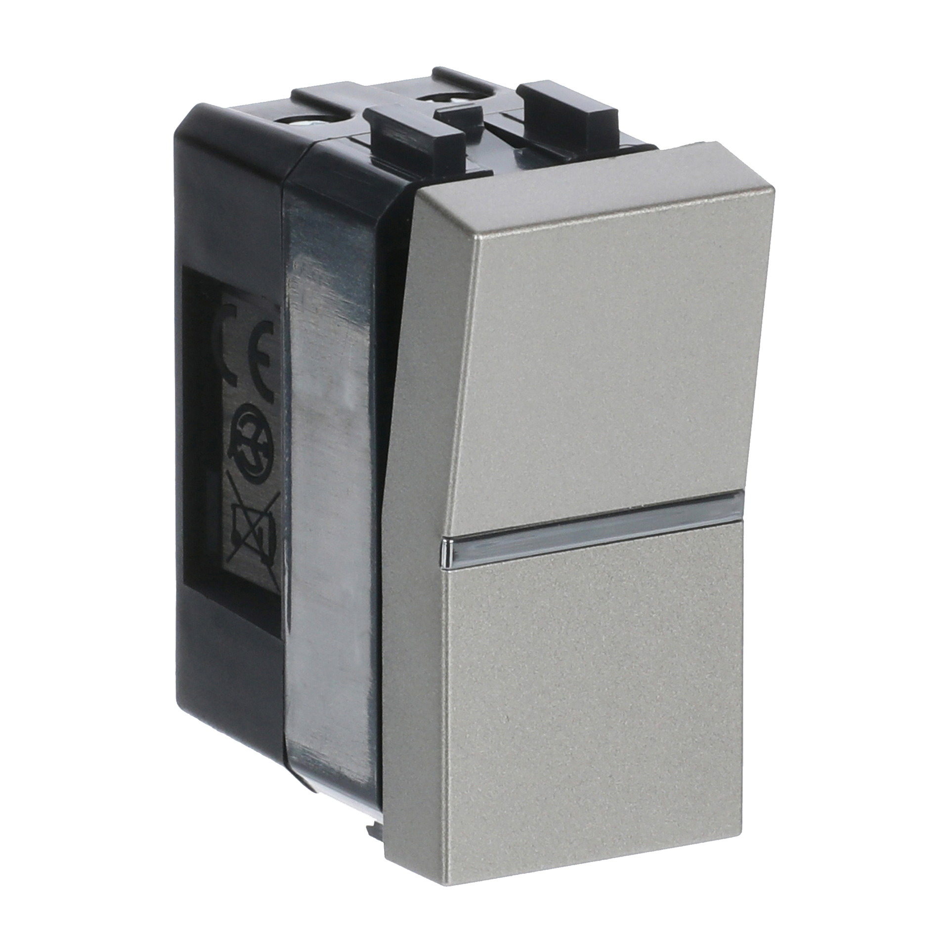 Pulsante Without imprint Single push button 1P 1NO 0NC 1CO Champagne - Zenit – Immagine 3 di 4