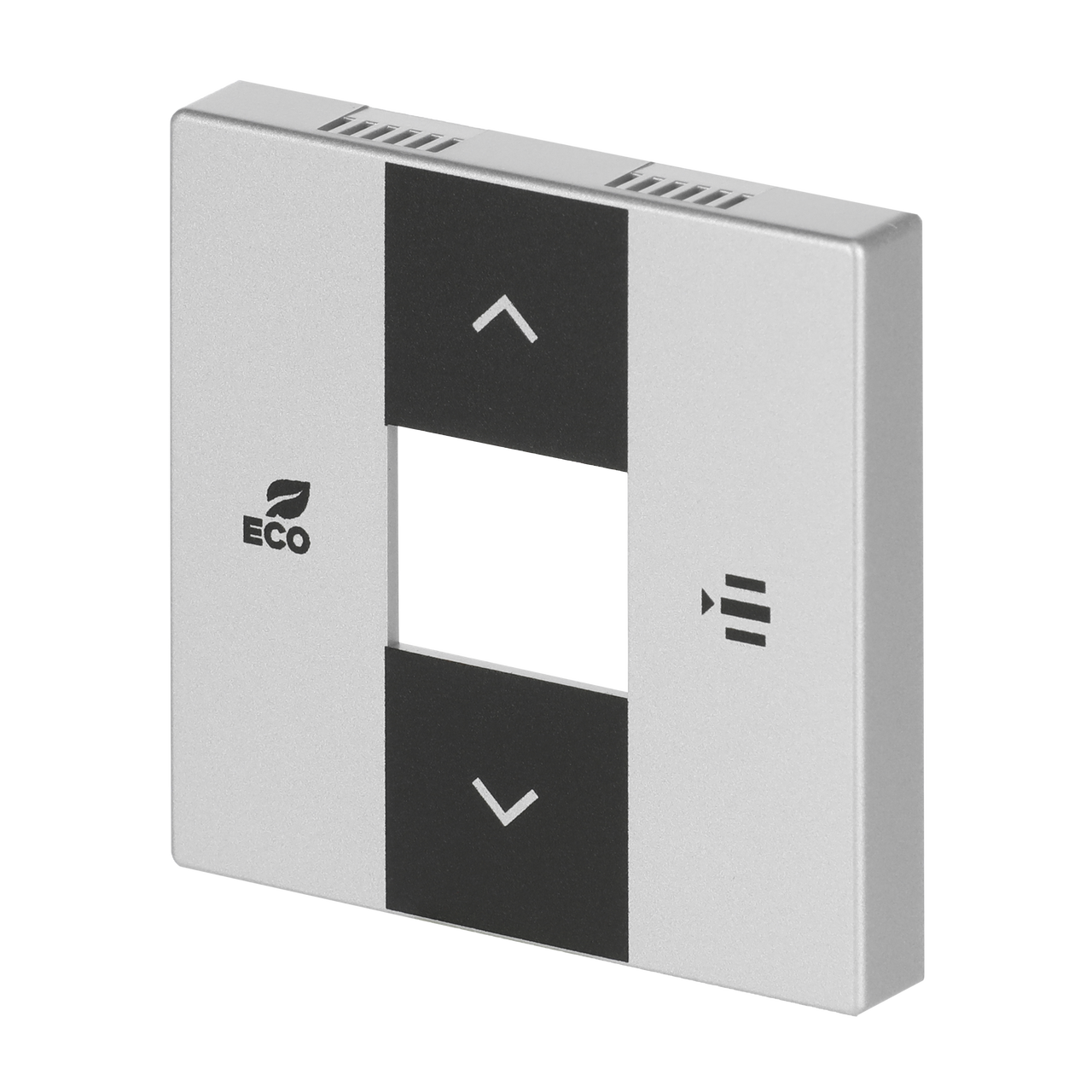 Cover plate Symbols "up, down, ECO, menu" 2gang aluminium silver - Platform 63 – Immagine 4 di 4