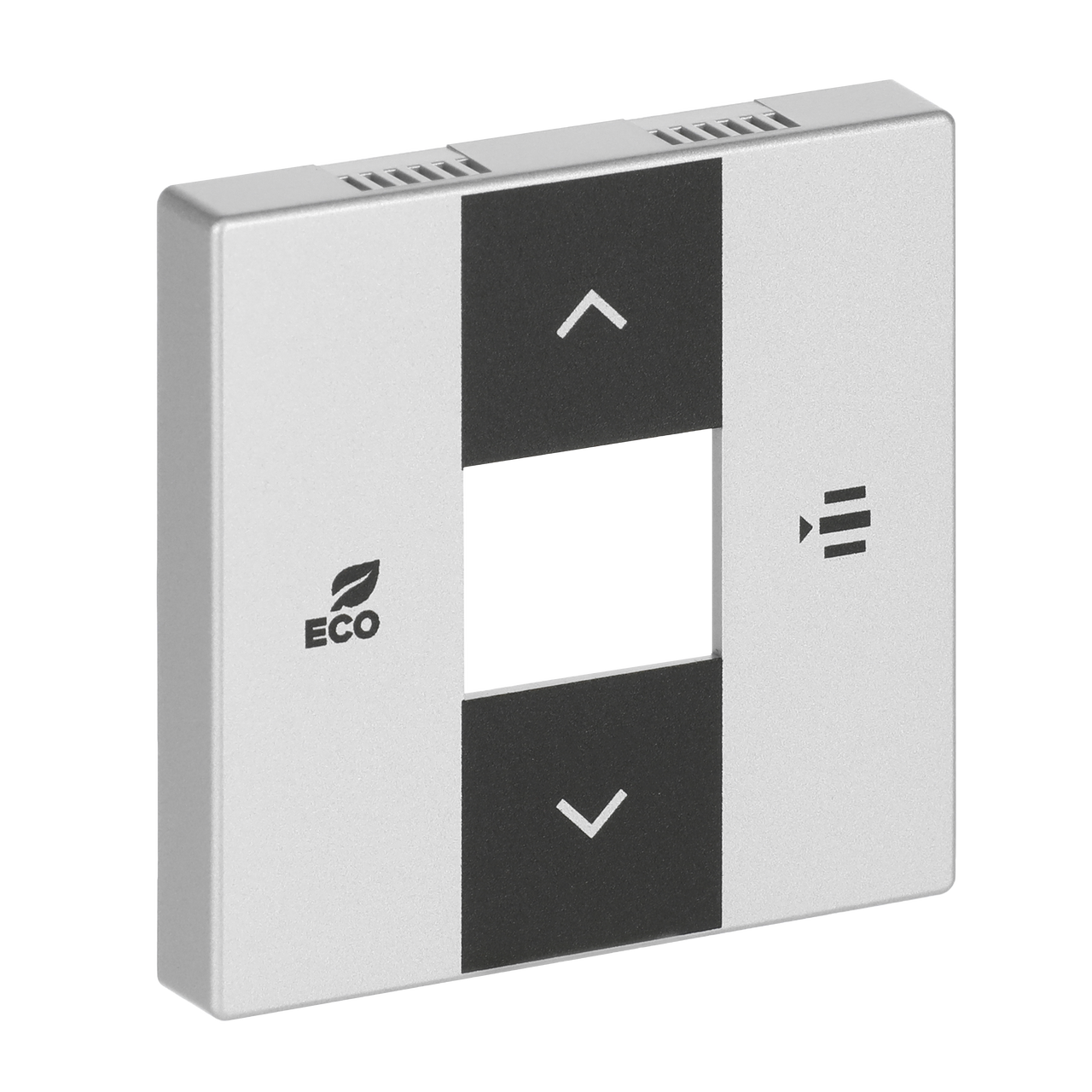 Cover plate Symbols "up, down, ECO, menu" 2gang aluminium silver - Platform 63 – Immagine 3 di 4
