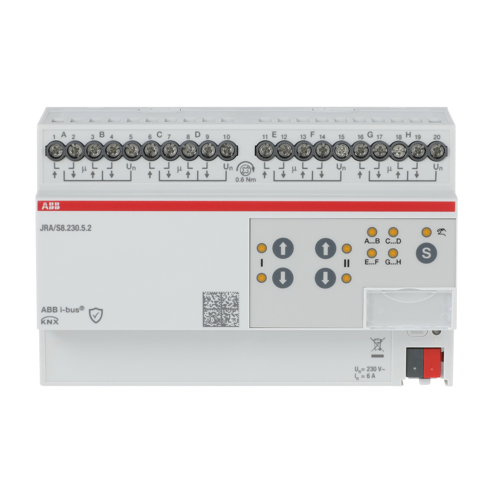 JRA/S8.230.5.2 Blind/Roller Shutter Act, Travel Det, 8-f, 230 V AC, Man Op, MDRC