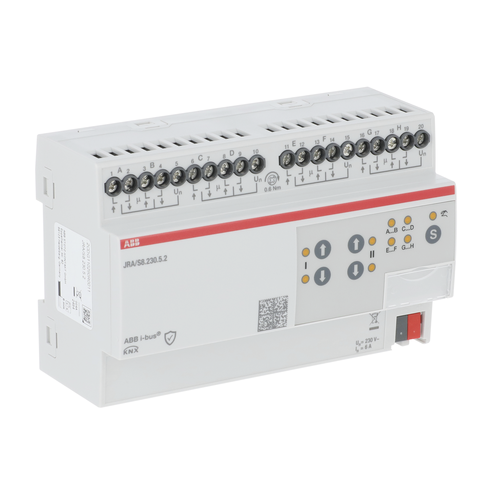 JRA/S8.230.5.2 Blind/Roller Shutter Act, Travel Det, 8-f, 230 V AC, Man Op, MDRC – Immagine 2 di 3