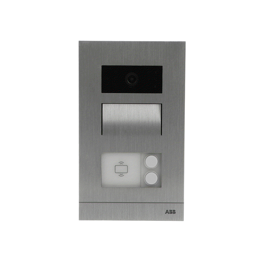 PE mini 2P incasso RFID RFID, 2 button(s), Argento