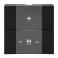 HVAC/CO2-device 4gang black matt - Platform 63