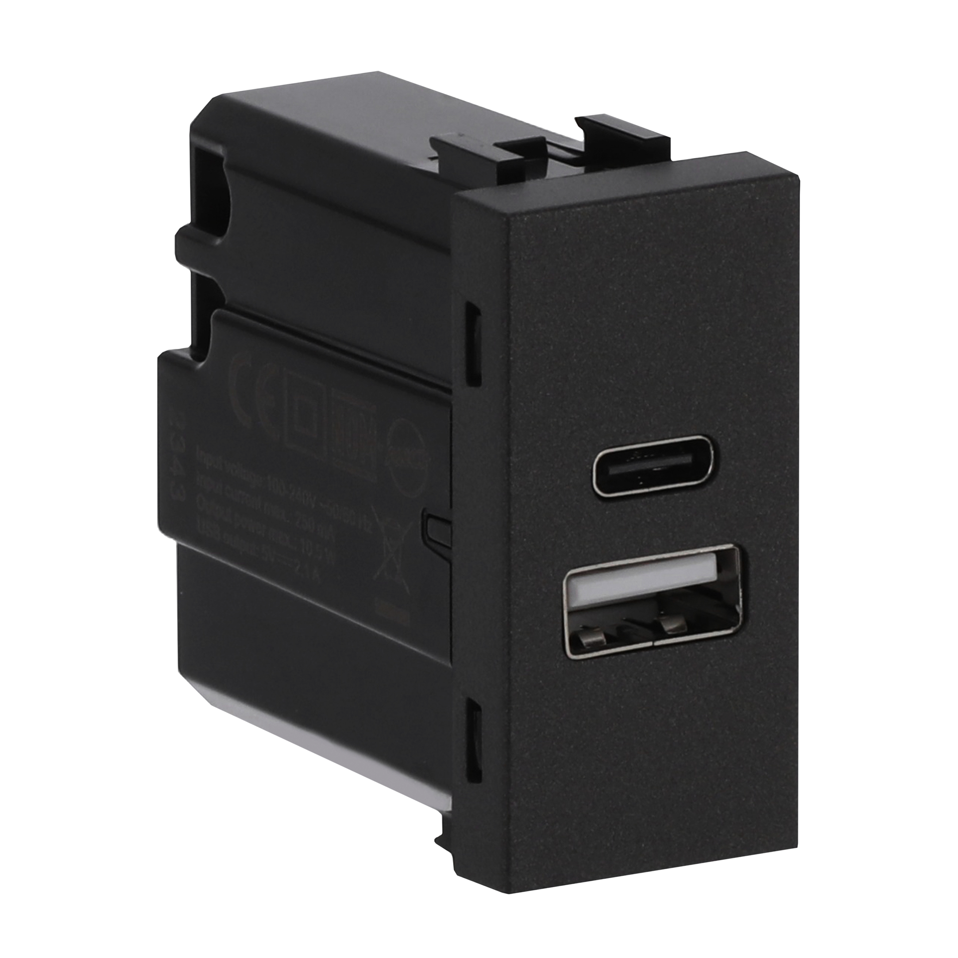 Caricatore USB Breakout cable with USB A/C Antracite - Zenit – Immagine 2 di 3