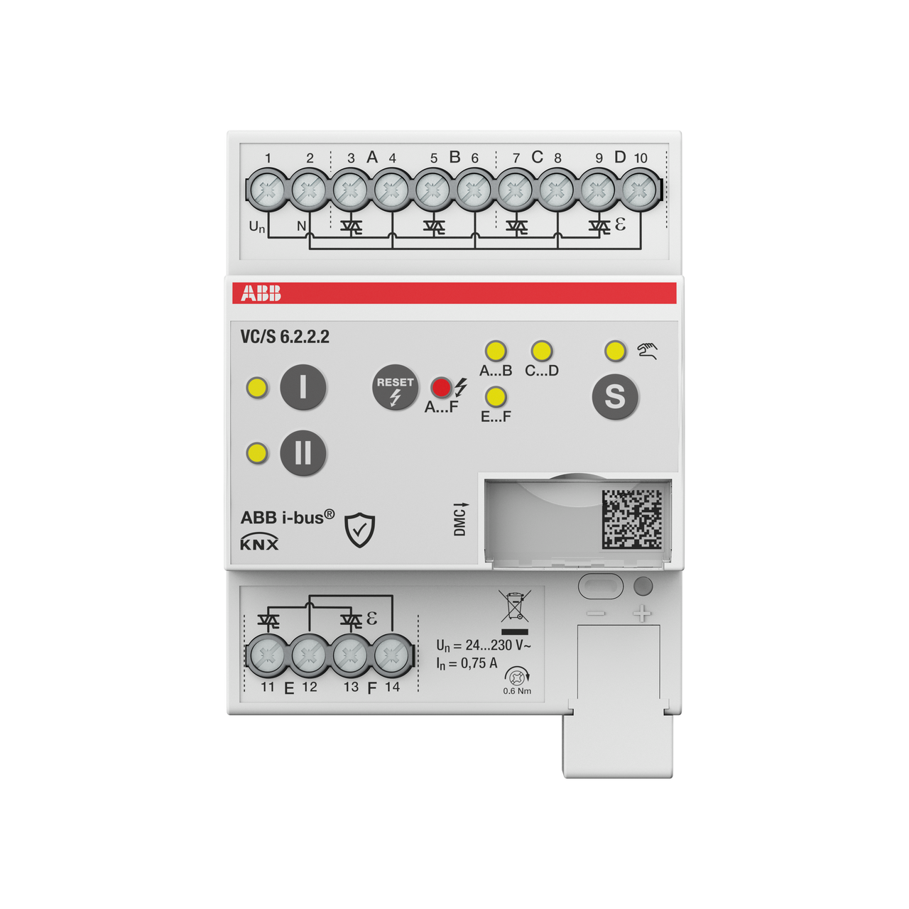 VC/S6.2.2.2 Valve Drive Controller, 6-fold, Manual Operation, MDRC – Immagine 2 di 3