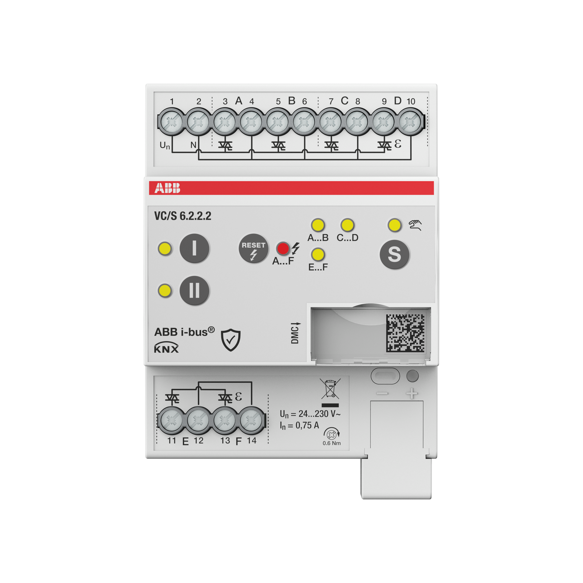 VC/S6.2.2.2 Valve Drive Controller, 6-fold, Manual Operation, MDRC – Immagine 2 di 3