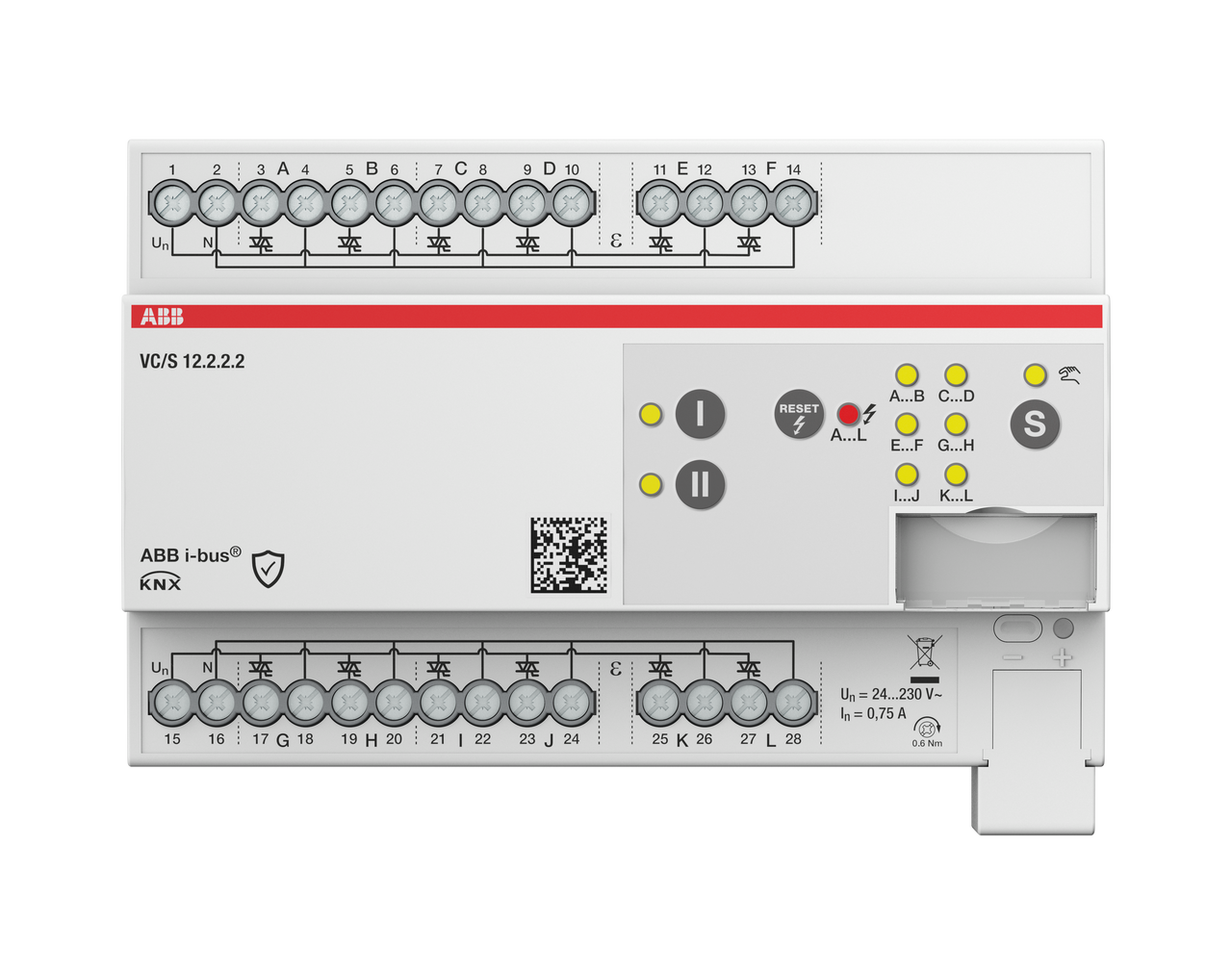 VC/S12.2.2.2 Valve Drive Controller, 12-fold, Manual Operation, MDRC