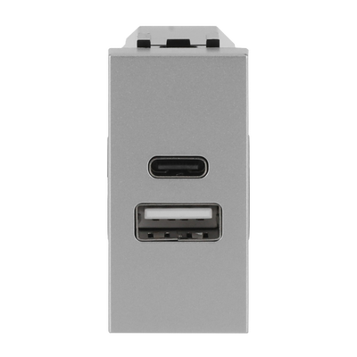 Caricatore USB Breakout cable with USB A/C Argento - Zenit