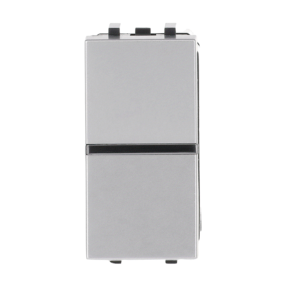 Pulsante Without imprint Single push button 1P 1NO 0NC 1CO Argento - Zenit
